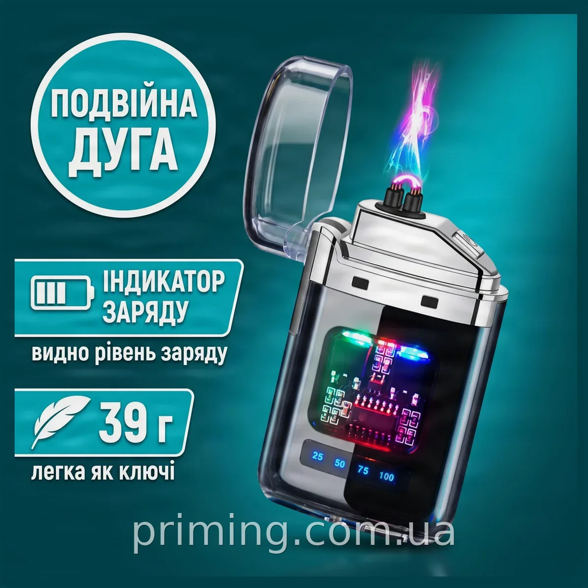 USB-зажигалка электрическая импульсная беспроводная ZGP JL 335 spartak, без газа и пламени для дома и улицы