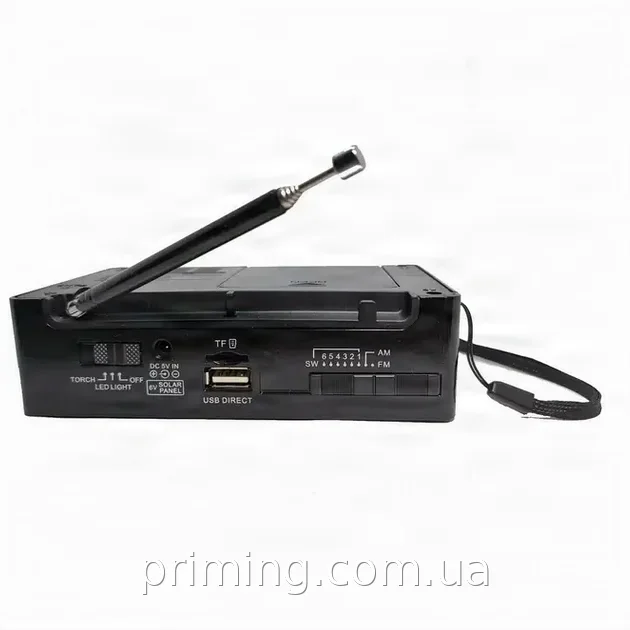 Портативний акумуляторний радіоприймач GOLON RX-8866 FM/AM/SW, MP3 з USB і TF, LED-ліхтарик, 8 діапазонів