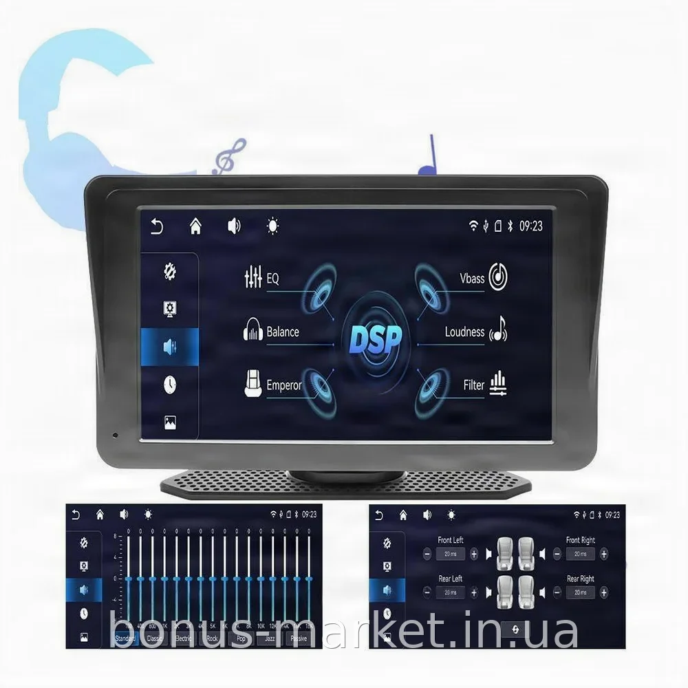 Автомобильный 7-дюймовый сенсорный плеер IPS с Carplay и Bluetooth, беспроводная стереосистема для авто
