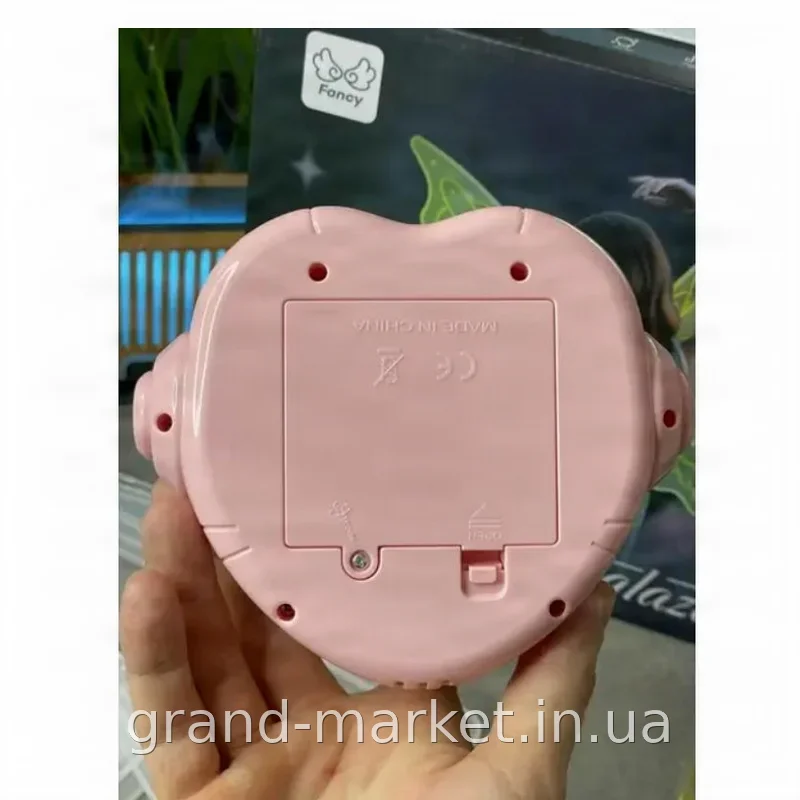 Крила феї світні з LED підсвіткою та музикою, зелені, на батарейках для святкового костюма дівчинки