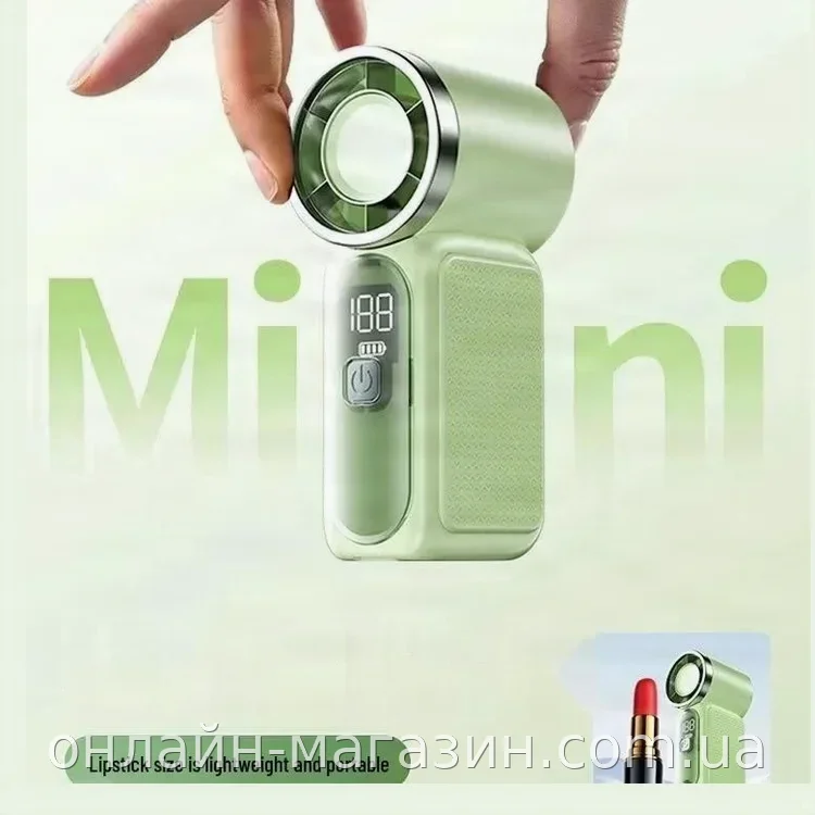 Мини-вентилятор X-688 - аккумуляторный портативный ручной с LED-экраном для охлаждения в дороге и офисе