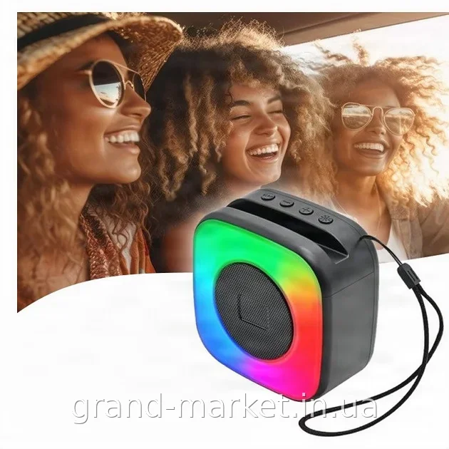 Бездротова Bluetooth-колонка SPS LX-01, 15 Вт, RGB-підсвітка, портативна акумуляторна з підставкою