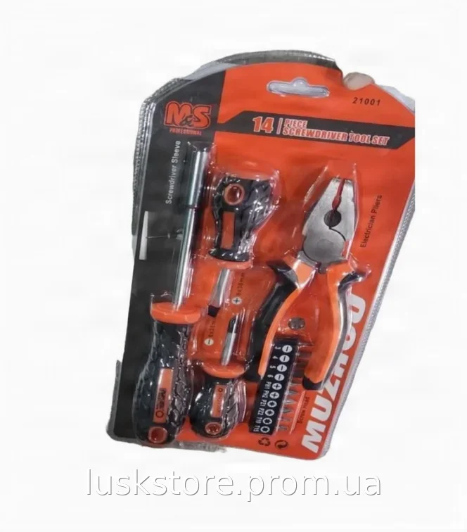 Набор отверток 14 в 1 с мини-тисками и 12 сменными битами Pentalobe и Torx, универсальный инструмент AND447