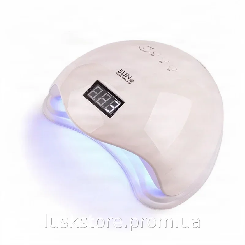 LED UV лампа для маникюра SUN 5 Plus 48W профессиональная с выдвижным дном и сенсором для сушки гель-лака