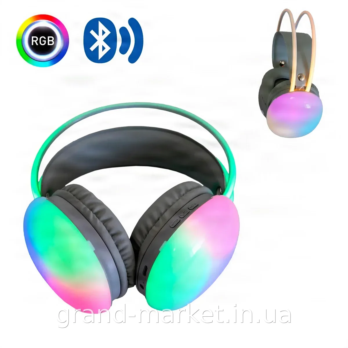 Бездротові навушники Welike WK-30 накладні з Bluetooth 5.3, LED-підсвіткою та мікрофоном для музики та дзвінків