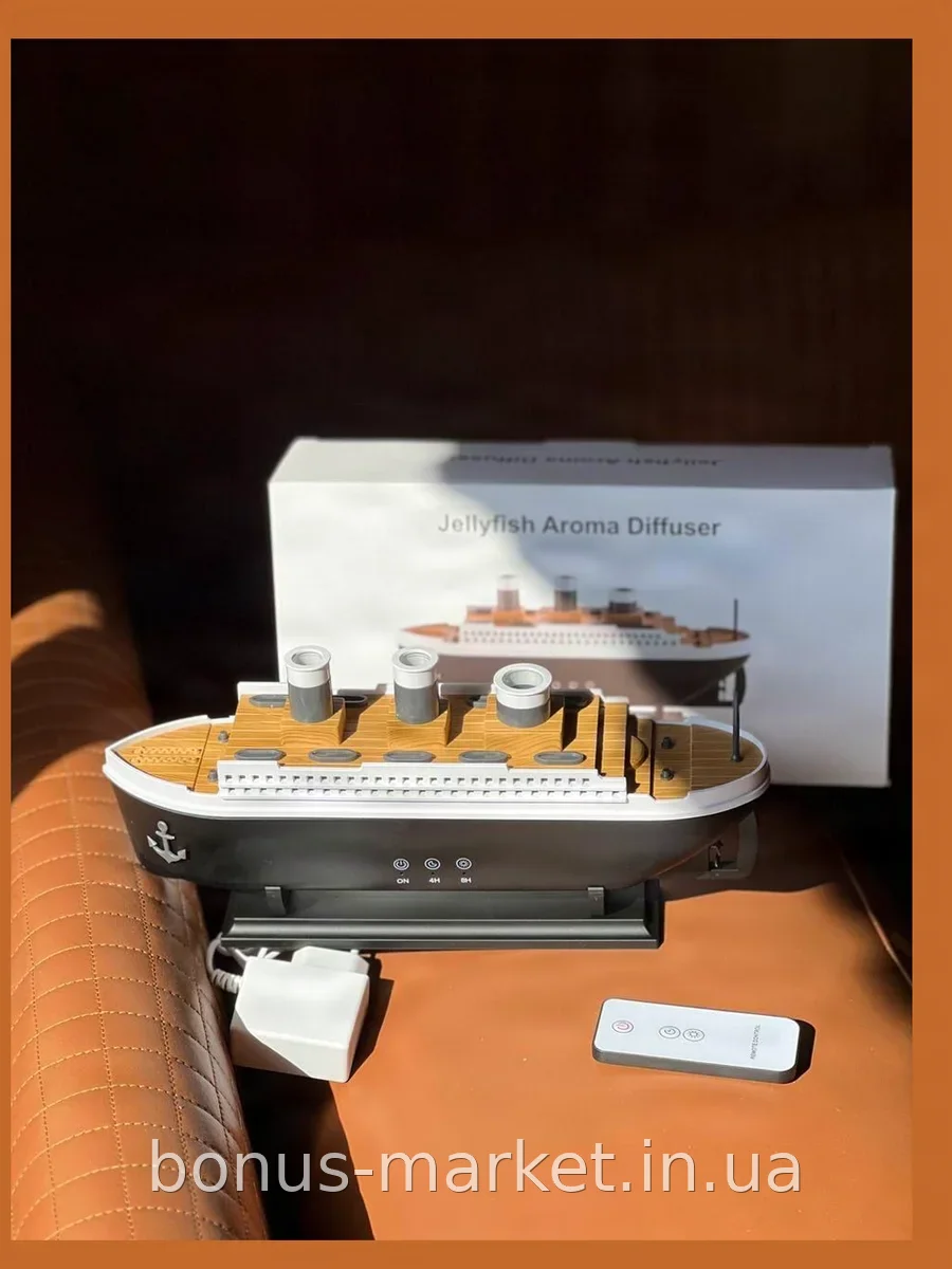 Увлажнитель воздуха Титаник AND-20-21PCS: модель корабля, USB-диффузор для эфирных масел - для дома, офиса и декора