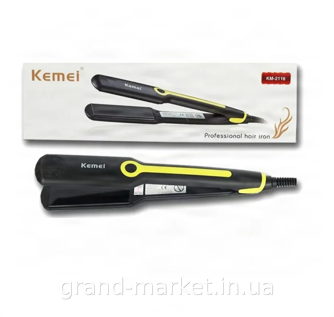 Щипцы для завивки гофре KEMEI KM-2116 с керамическим покрытием, 4 режима нагрева и терморегулятор