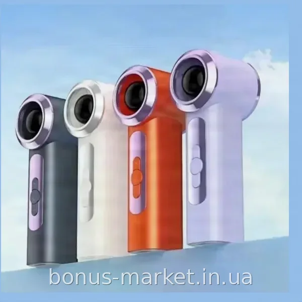 Мини аккумуляторный вентилятор T-238 портативный 3 скорости, LED-дисплей, USB-зарядка для дома и офиса