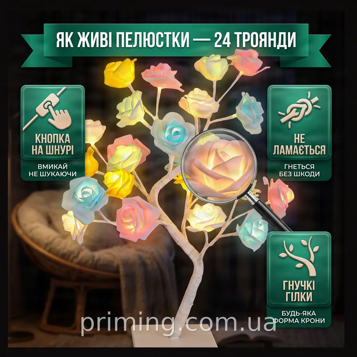 Настільна LED лампа 