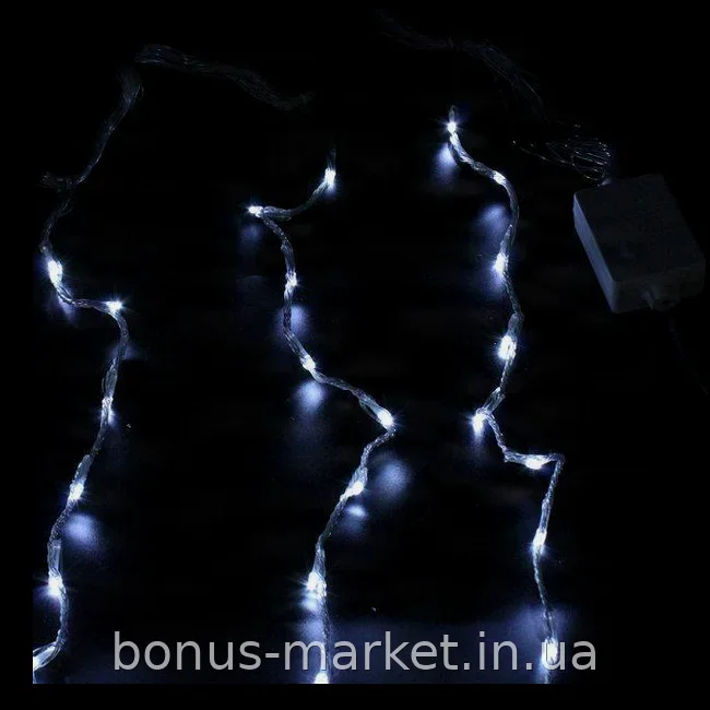 Гірлянда-водоспад 3x2 м Xmas 360LED W-3 Біла 12PCS, світлодіодна сітка для ялинки та сходів від мережі