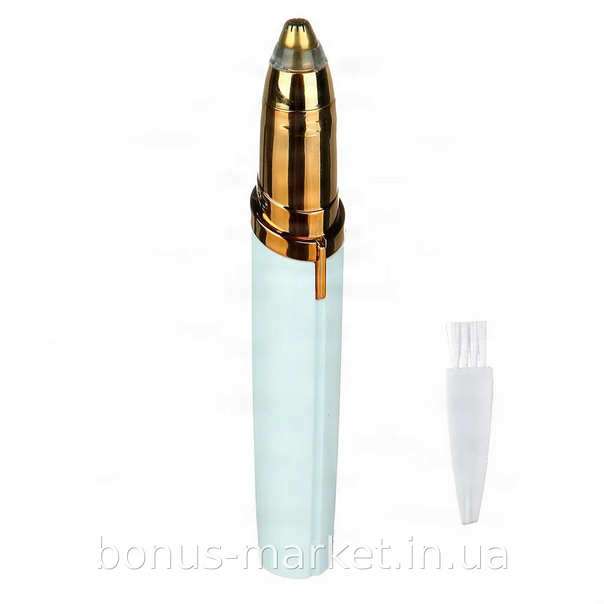 Епілятор тример для брів Flawless 715L 150W на батарейці AAA, позолота 18 карат, корпус 13 см, для дому