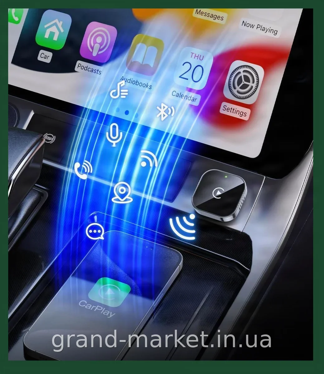 Бездротовий CarPlay міні-адаптер-флешка в машину для iPhone та Android, USB-підключення до штатної системи