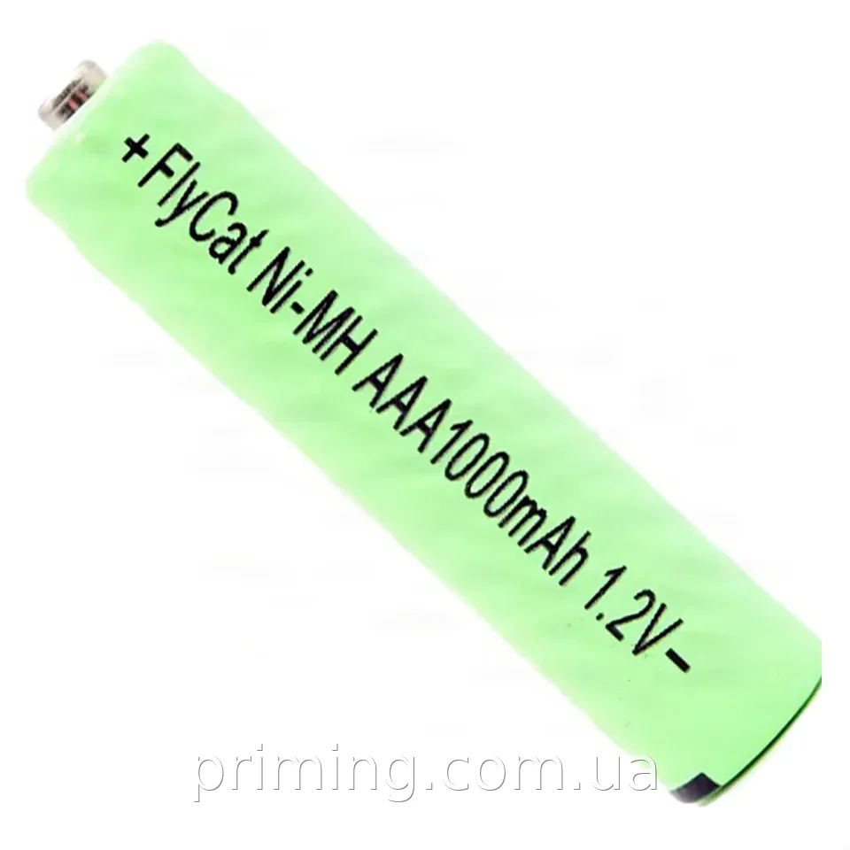 Акумуляторна батарейка Ni-MH AAA 1000 mAh 1.2V FlyCat для багаторазового використання, стабільна енергія