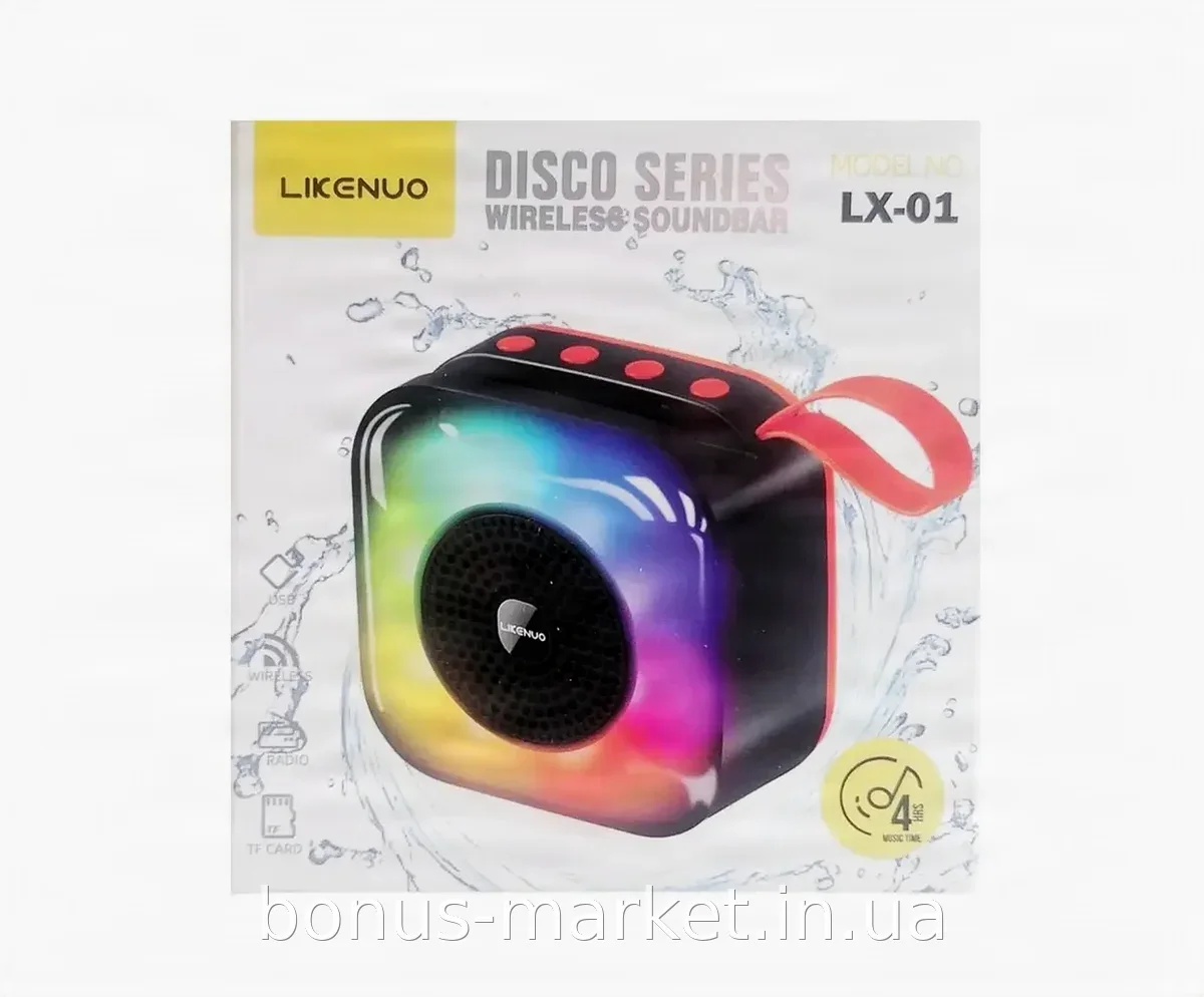 Беспроводная портативная колонка Bluetooth SPS LX-01 с RGB-подсветкой, аккумуляторная мини-колонка 15 Вт