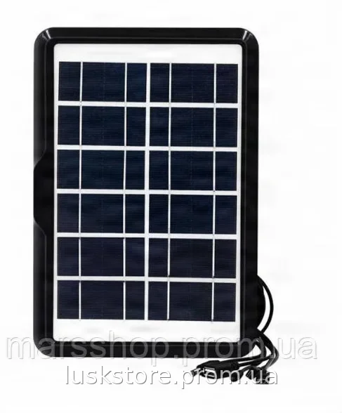 Солнечная панель EP-0606A 5в1 с USB-выходом 6V 6W - портативное зарядное устройство для телефона на природе