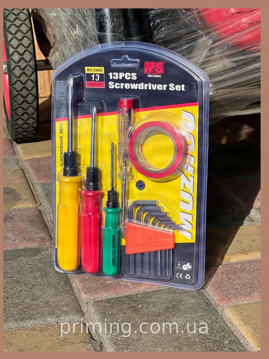 Набор отверток 13 в 1 Screwdriver Set 444 AND, стальные жала, пластиковая ручка, для бытового ремонта дома