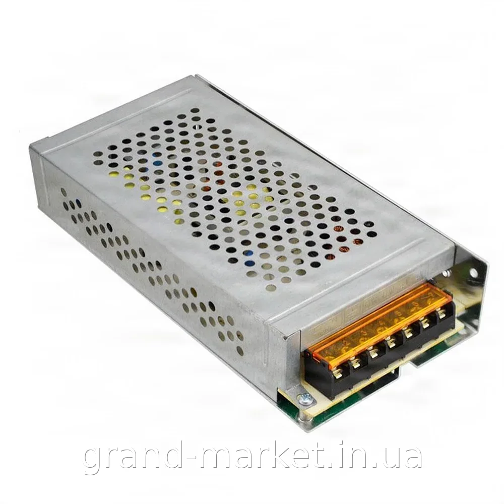Імпульсний блок живлення 5V 10A 100W металевий з активним охолодженням та захистом від КЗ для світлодіодних стрічок