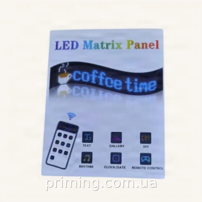 Гибкий светодиодный экран Matrix Panel 120×59,5 см с управлением APP и WiFi цветной USB для помещений