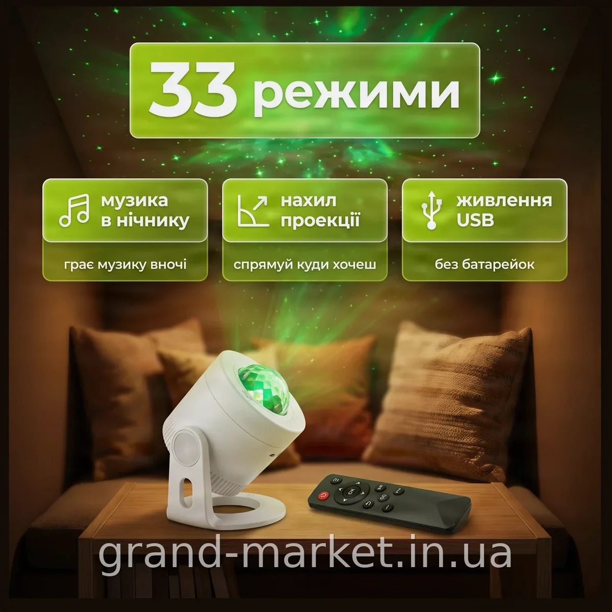 Проекційний світильник-нічник 