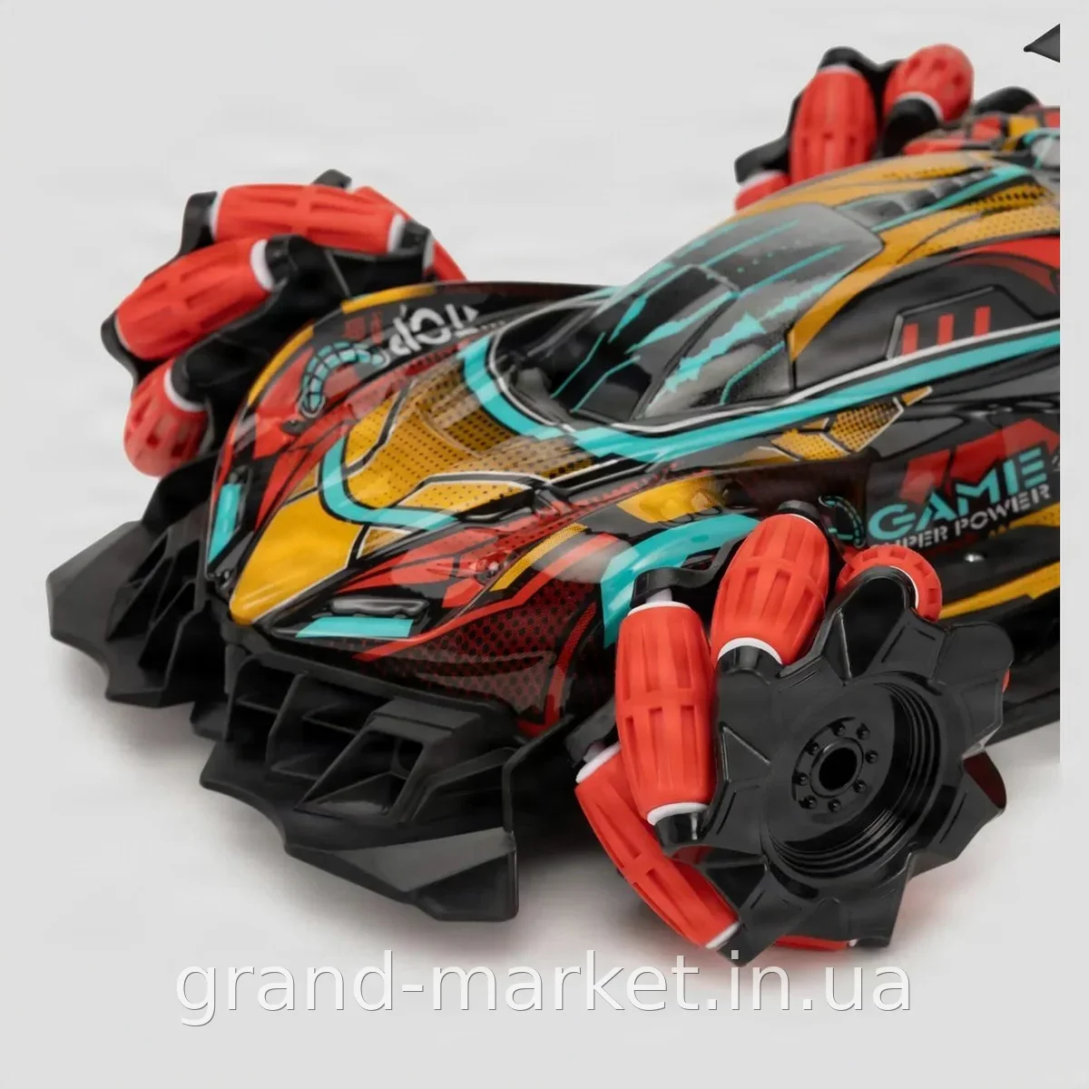 Трюкова машинка на радіокеруванні з керуванням рукою Spray Racer 4WD, з димом та підсвіткою для дітей