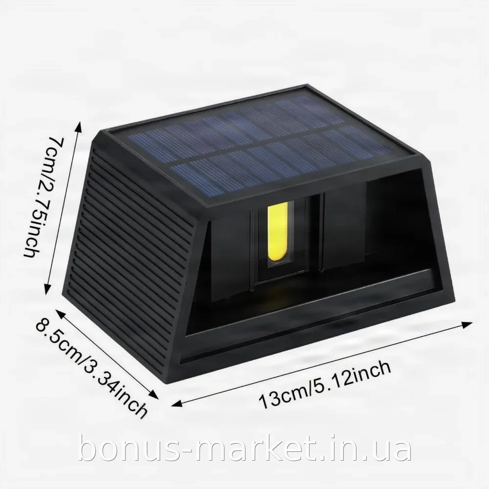 Светильник настенный уличный DOUBLE LIGHT HS-8032 на солнечной батарее 5 Вт LED, 300 лм, IP65, для сада и дома