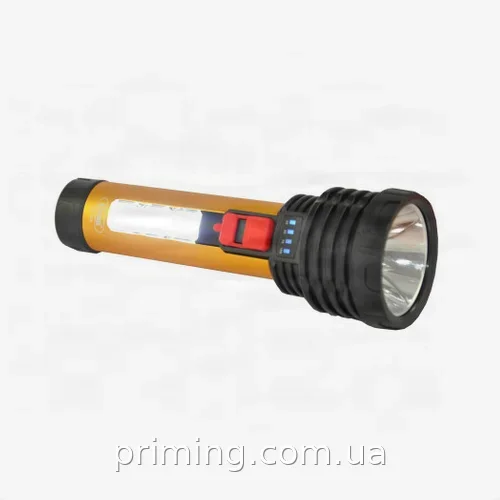 Аккумуляторный ручной фонарь COBA CB-C60 COB 1000 лм серый, влагостойкий, противоударный, USB зарядка