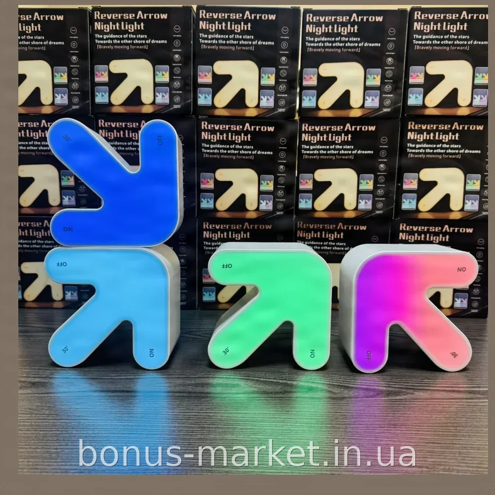 LED ночник-стрелка AND1491 Reverse Arrow RGB с регулировкой цвета, настольный светильник для детской