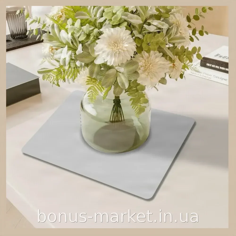 Впитывающий коврик для сушки посуды из микрофибры, нескользящий, 30×30 см AND 5210 - для кухни и раковины
