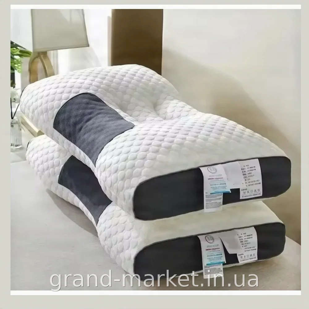 Ортопедична масажна подушка для сну PILLOWAND 1-34 з ефектом пам'яті для підтримки шиї та хребта
