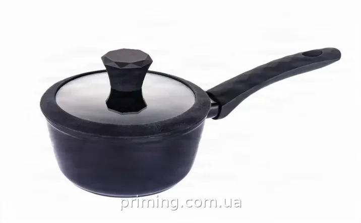 Ковш кухонный Edenberg EB-3482 1.5 л с крышкой, алмазное антипригарное покрытие, литой алюминий, для индукции