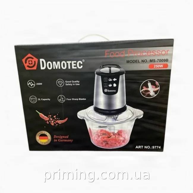 Стационарный блендер Domotec MS 7041 9779 мощностью 600 Вт с чашей 3 литра для смузи и коктейлей