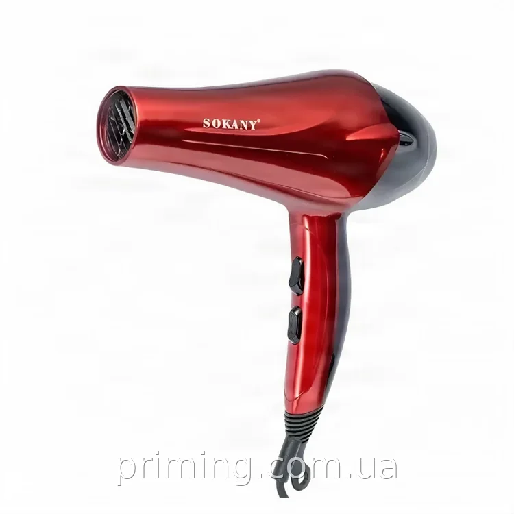 Профессиональный фен для волос Sokany SK-2211 2400 Вт с ионизацией, диффузор, концентратор, 2 режима