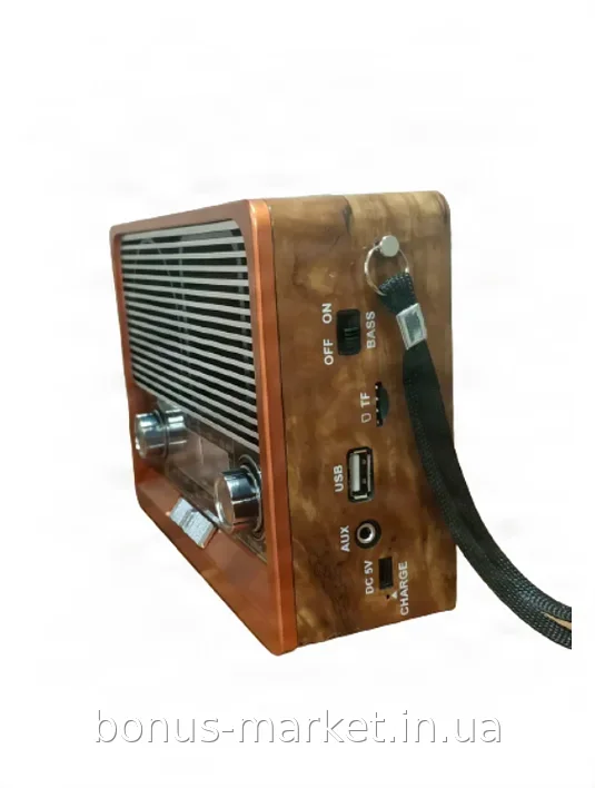 Ретро радиоприемник портативный аккумуляторный Neverton RT-306 FM/AM/SW Bluetooth USB с фонариком для дома