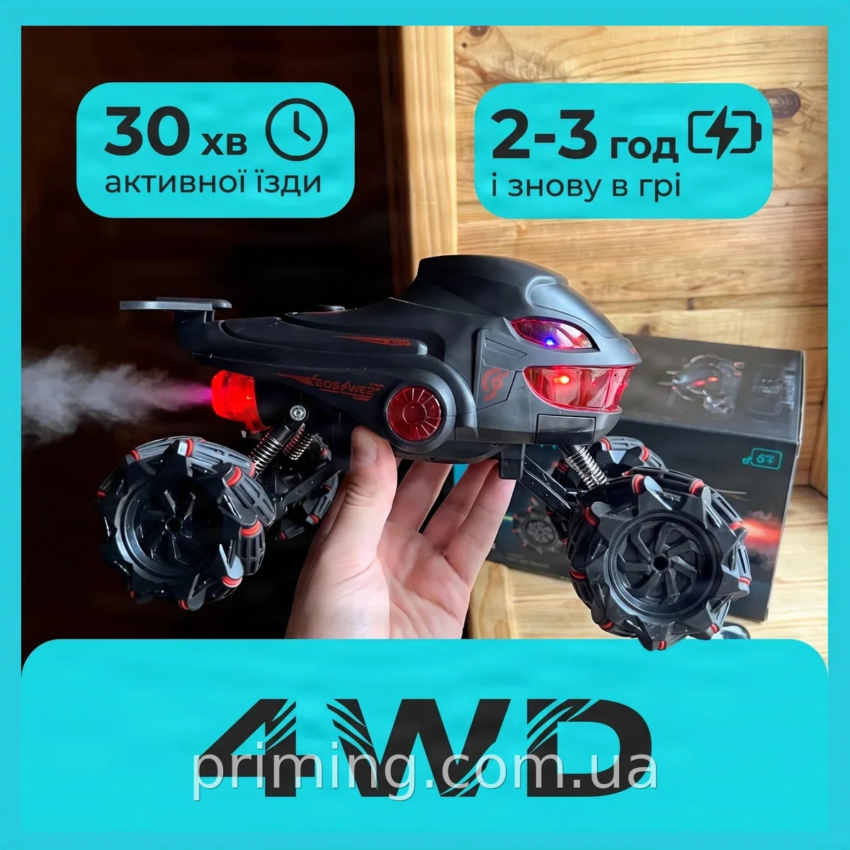 Радиоуправляемая гоночная машинка BGTOY 4WD 2,4 ГГц аккумуляторная внедорожник на пульте, модель AND S883