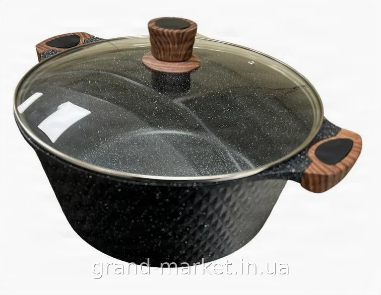 Набор кастрюль DM-10 из 5 штук для газовых и индукционных плит, объёмы 3л 5л 7л 2,5л со стеклянными крышками