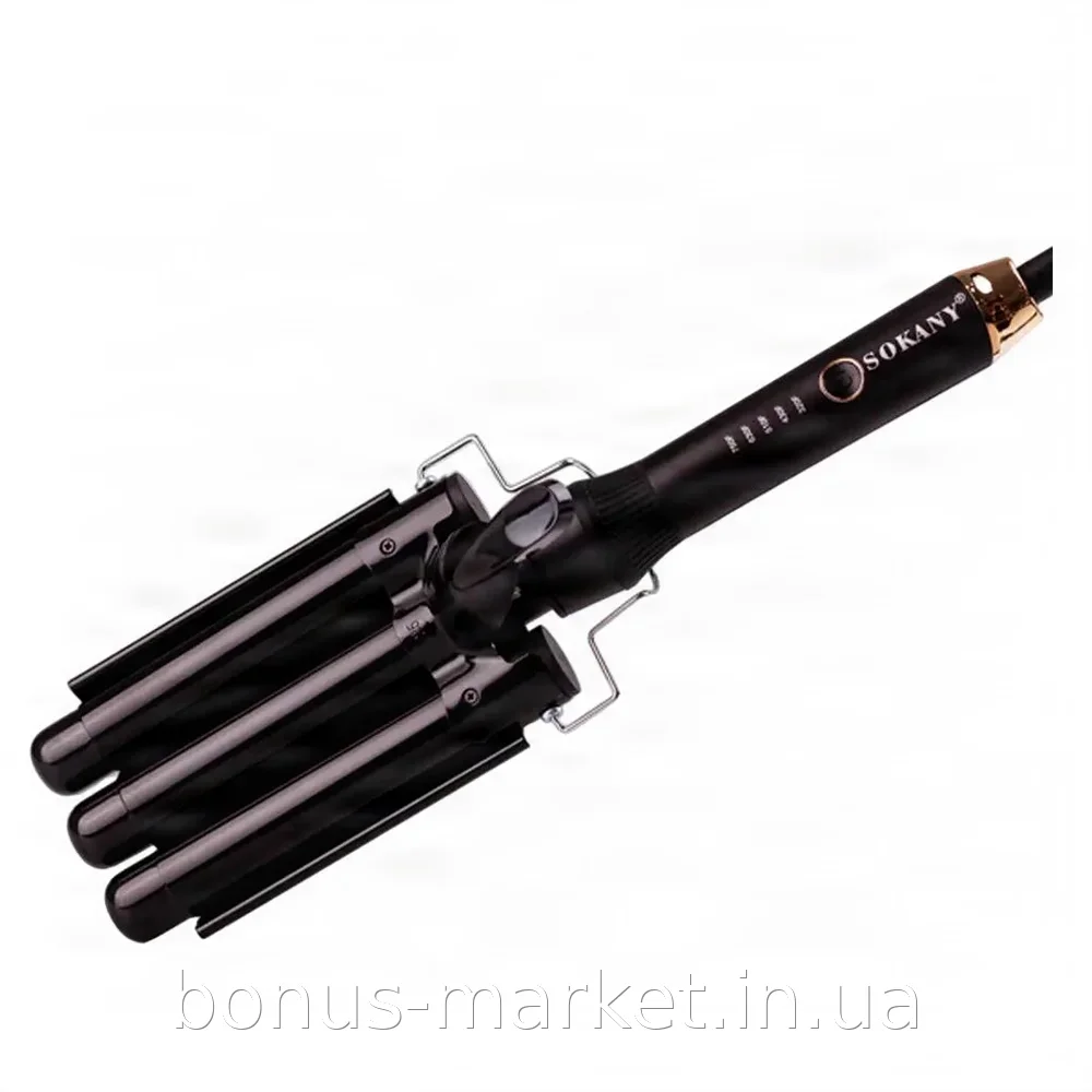 Керамическая тройная плойка для волос Sokany SK-669, профессиональный стайлер для голливудских волн и локонов