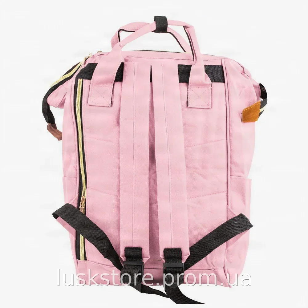 Сумка-рюкзак для мамы Mummy Bag, многофункциональный органайзер на коляску из полиэстера, 20 л, розовый