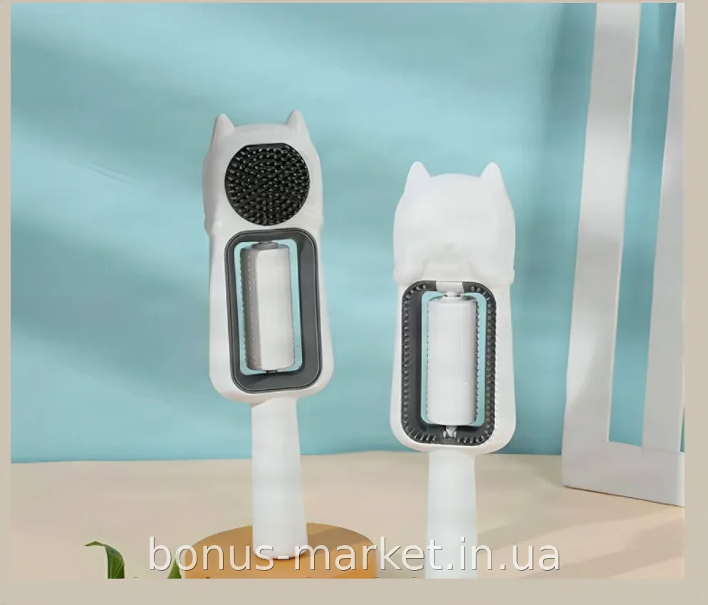Гребень-щетка для собак и кошек в виде косточки с длинной ручкой для вычесывания шерсти, массажа и ухода