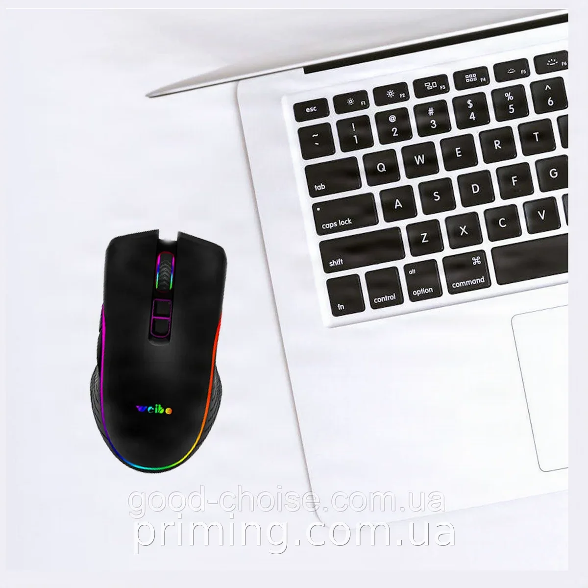 Проводная игровая мышь Weibo S320 с RGB-подсветкой USB, 7 кнопок, 4800 DPI для ПК и ноутбука, черная