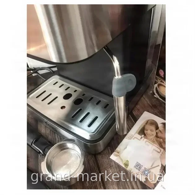 Напівавтоматична кавоварка з капучинатором DSP ESPRESSO COFFEE KA3091, 15 бар, 1.6 л, для дому та офісу