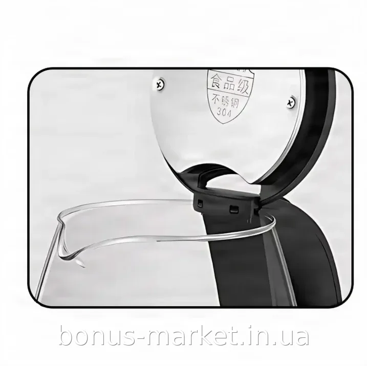 Электрочайник SOKANY SK-601 2000 Вт со скрытым ТЭНом, стеклянный корпус с подсветкой и индикацией воды