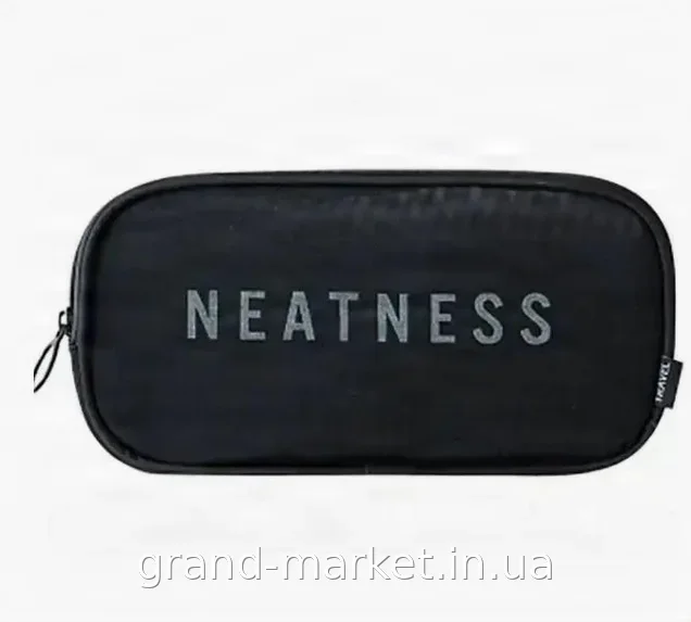 Прозрачная женская косметичка-органайзер на молнии нейлоновая для путешествий и хранения мелочей XL-1015