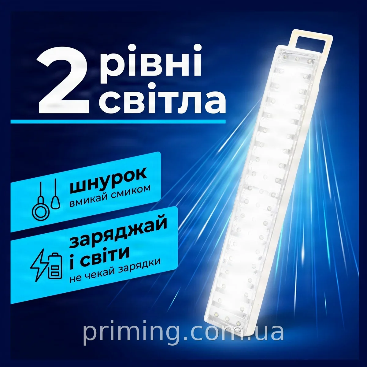Аккумуляторная переносная LED лампа на 60 светодиодов, аварийный подвесной светильник для дома и гаража