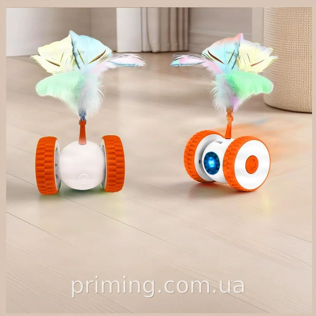 USB-дразнилка для кошек «Бадминтон-мышка» с перьями, интерактивная, для активных игр, AND XL-1233, Type-C