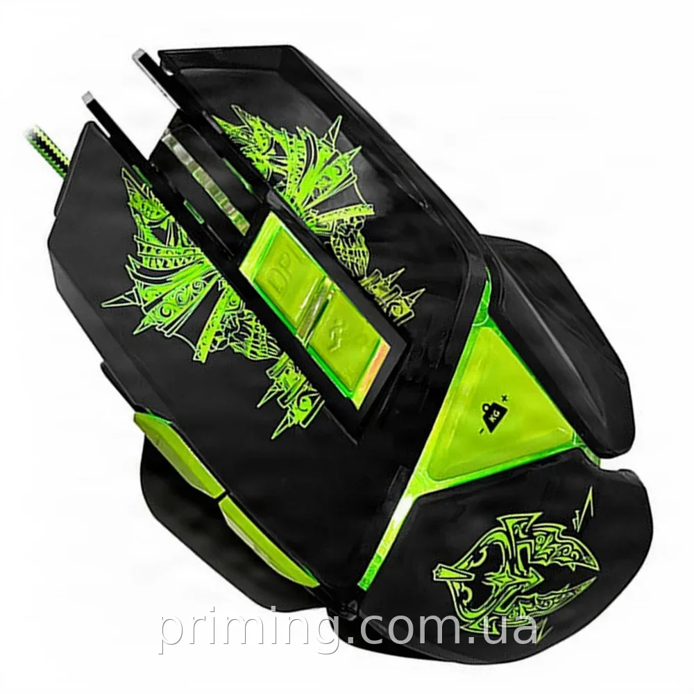Игровая проводная мышь PGS 302 USB с RGB подсветкой, 7200 DPI, 9 клавиш, эргономичная для ПК и ноутбука