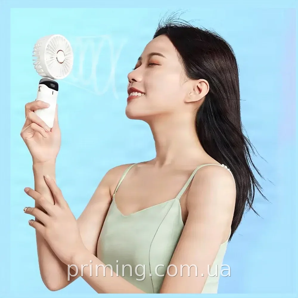 Портативный аккумуляторный вентилятор Mini Fan TP-01, 3 режима, на присоске, универсальный для дома и улицы