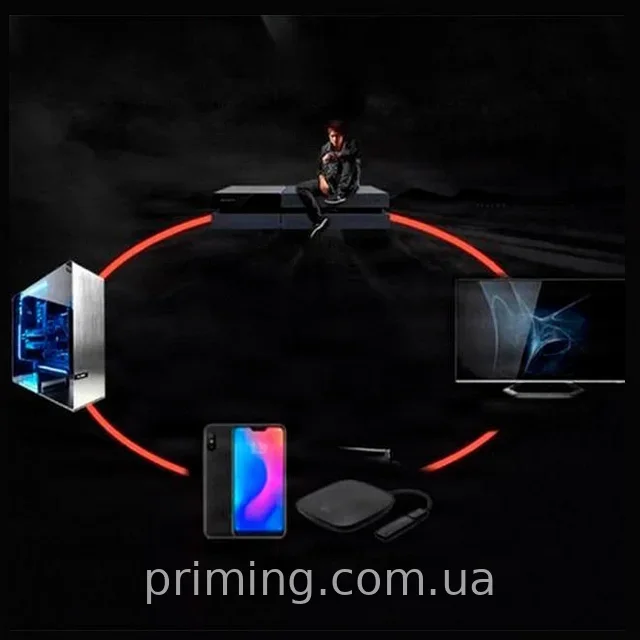 Ігрове кермо з педалями та коробкою передач 4в1 для PC/PS2/PS3, дротовий USB, вібровіддача, ABS-пластик