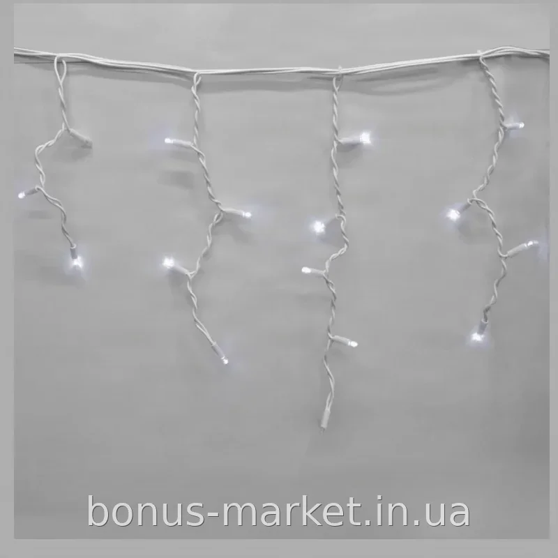 Гирлянда-бахрома Icecle-Lights LED 120 SMD, 5 м, белая, IP44 - для праздничного декора улицы и дома