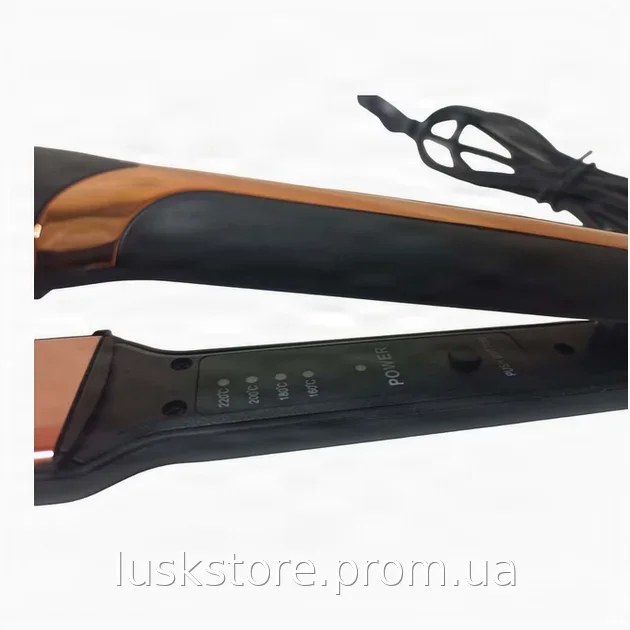 Плойка для волос профессиональная керамическая, 4 режима 160-220°C, быстрый нагрев 30 сек, защита от перегрева