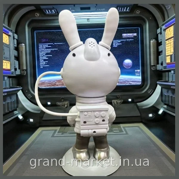 Нічник-проектор зоряного неба Заєць-космонавт Moon Bunny з пультом, світлодіодний RGB для дитячої спальні